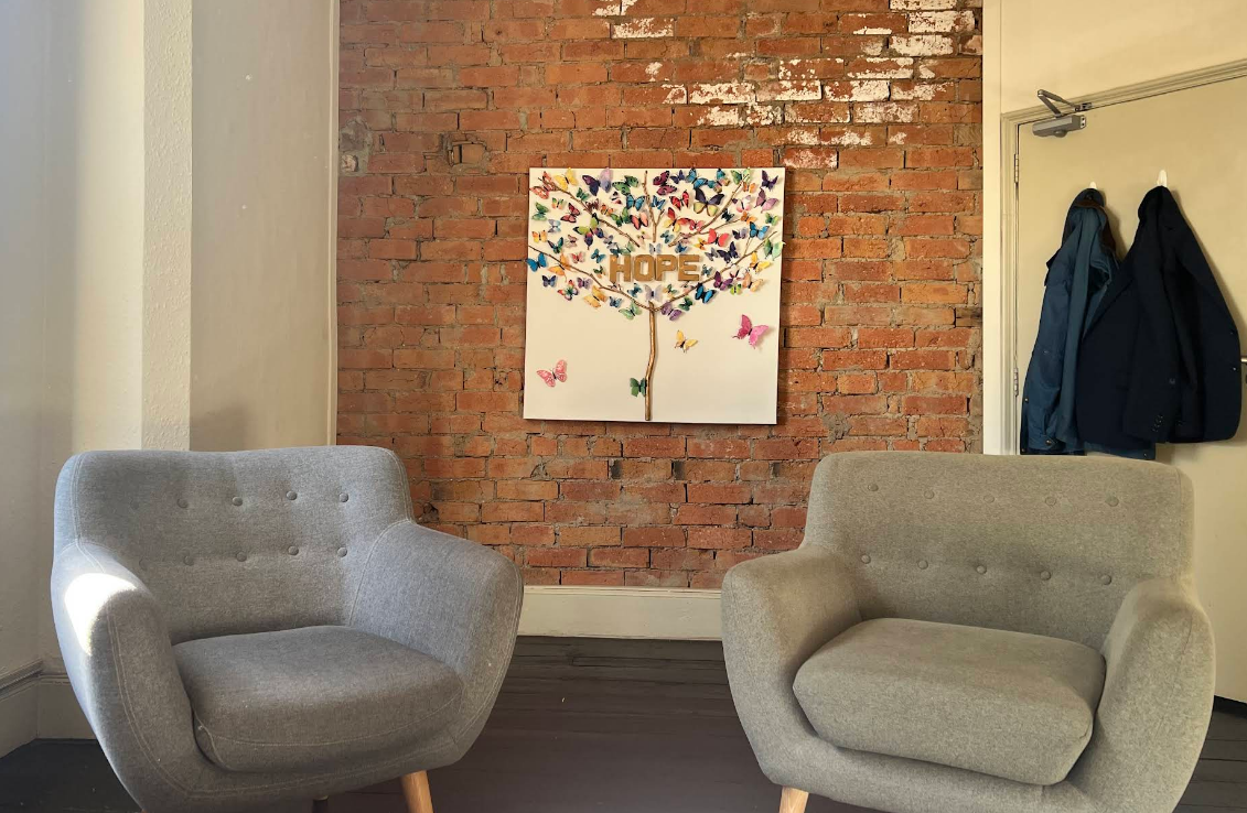Waiting area at AIP Therapy Derby clinic